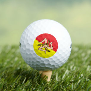 Pelotas De Golf Wilson Golf Ball con bandera de Sicilia, Italia