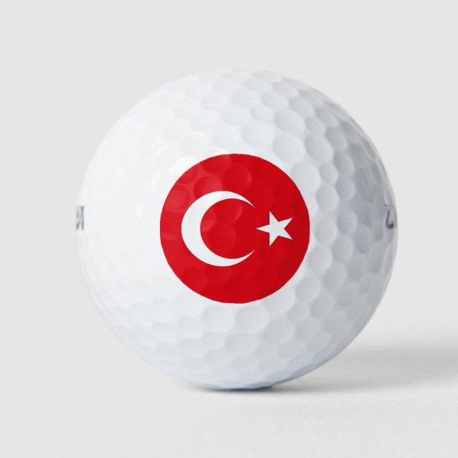 Pelotas De Golf Wilson Golf Ball con bandera de Turquía (Anverso)