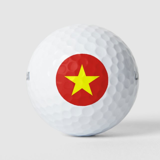 Pelotas De Golf Wilson Golf Ball con bandera de Vietnam (Anverso)
