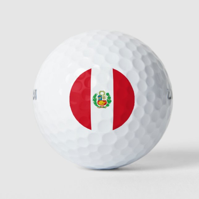 Pelotas De Golf Wilson Golf Ball con bandera del Perú (Anverso)