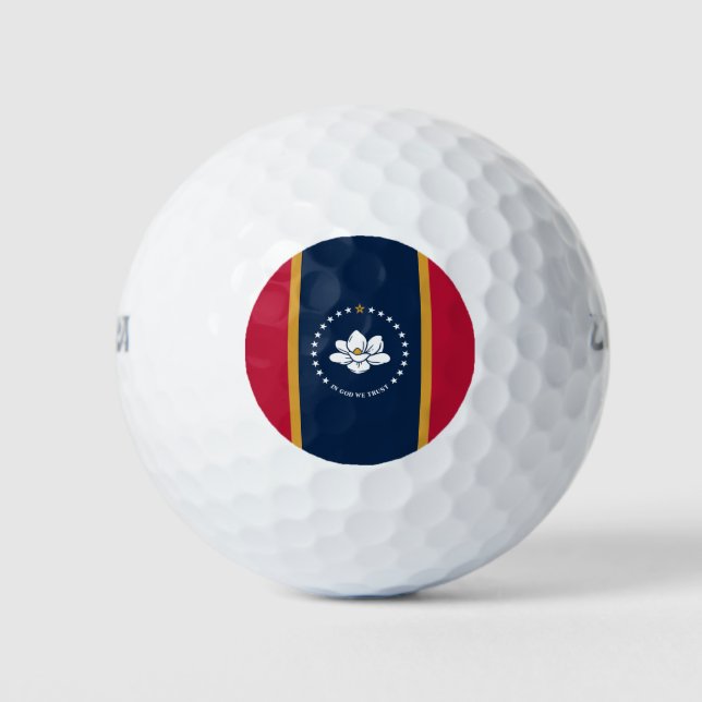 Pelotas De Golf Wilson Golf Ball with flag of Mississippi, USA (Anverso)