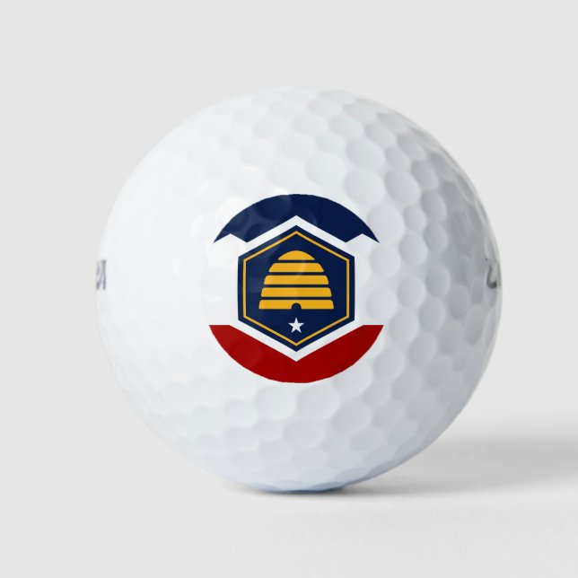 Pelotas De Golf Wilson Golf Ball with flag of Utah, USA (Anverso)