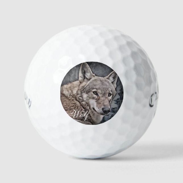 Pelotas De Golf Wolf ゴルフボール (Anverso)
