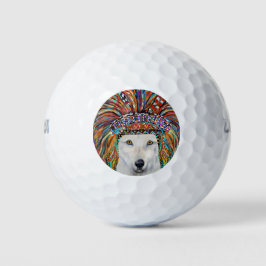 Pelotas De Golf Wolf Art