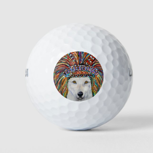 Pelotas De Golf Wolf Art (Anverso)