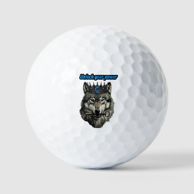 Pelotas De Golf wolf king unlock your power (Anverso)