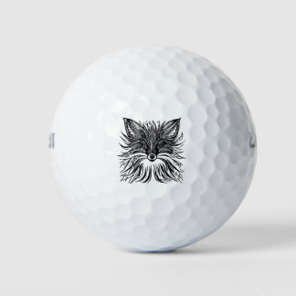 Pelotas De Golf Woodcut Fox