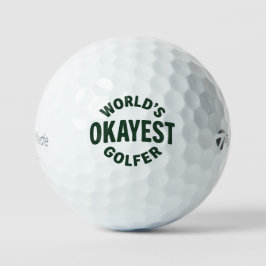 Pelotas De Golf World’s Okayest Golfer Vintage Pro Shop Style
