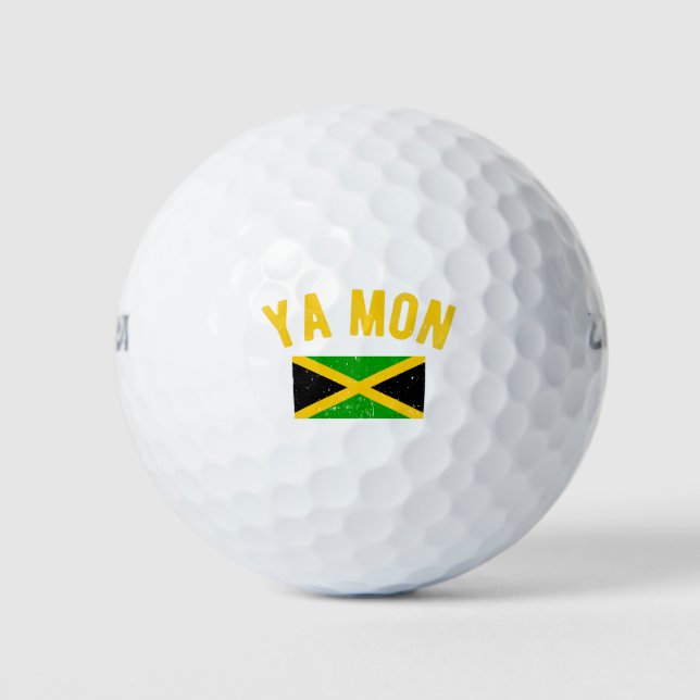 Pelotas De Golf Ya Mon Jamaica coloquialmente graciosa frase jamai (Anverso)