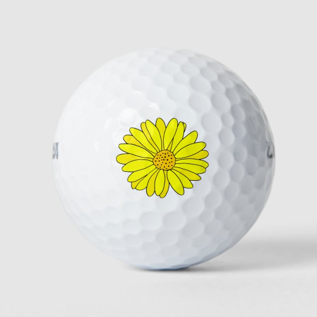Pelotas De Golf Yellow Daisy (Anverso)