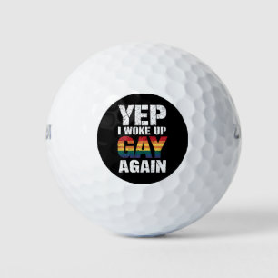 Pelotas De Golf Yep desperté gay de nuevo orgullo gay arcoiris gay