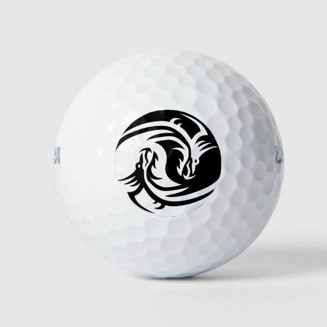 Pelotas De Golf yin yang dragones de golf (Anverso)