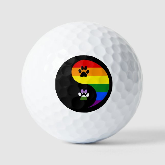 Pelotas De Golf Ying Yang Genderqueer Golf Balls (Anverso)