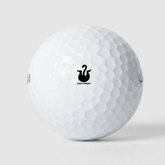 Pelotas De Golf Yoga Cats Calm Cozy Zen Illustration