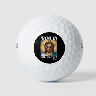 Pelotas De Golf YOLO LOL JK BRB Jesus Funny Easter