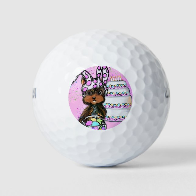 Pelotas De Golf Yorkie Poo Easter (Anverso)