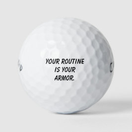 Pelotas De Golf 'Your Routine is Your Armor' Motivational Gift 