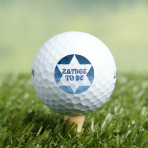 Pelotas De Golf "Zaydee to be" curioso nuevo abuelo judío acuarela