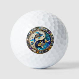 Pelotas De Golf Zodiac - Pisces Fish Yin y Yang