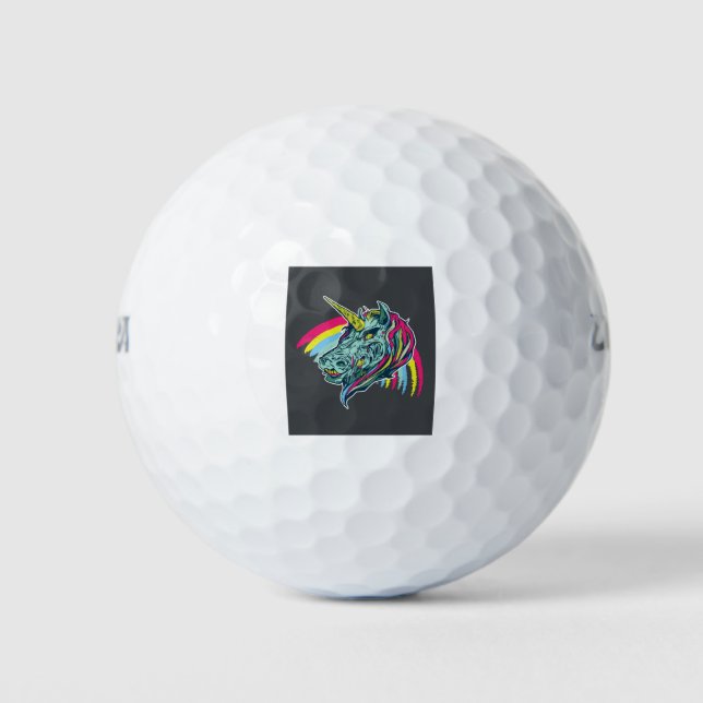Pelotas De Golf Zombie Unicorn (Anverso)