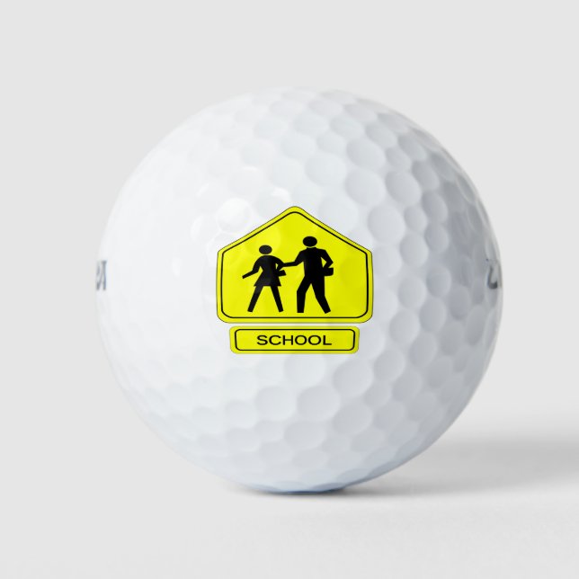 Pelotas De Golf Zona escolar (Anverso)