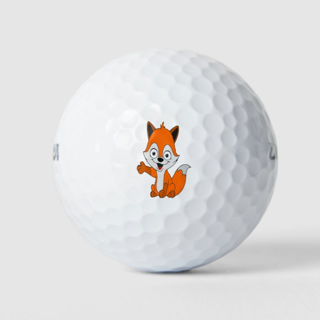 Pelotas De Golf zorro gracioso (Anverso)