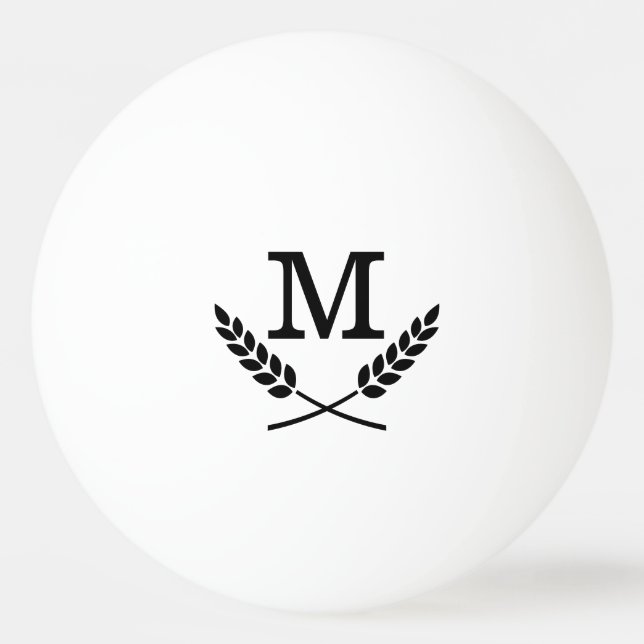 Pelotas de ping pong con iniciales personalizadas  (Anverso)
