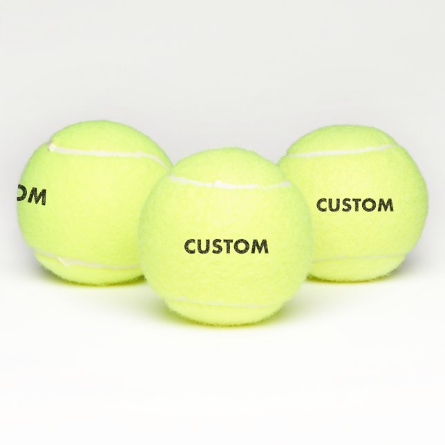 Pelotas De Tenis 3 Personalized Custom Tennis Balls Blank Template (Múltiples)