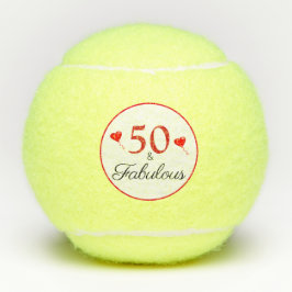 Pelotas De Tenis 50 y fabulosa cita rojo 50 cumpleaños