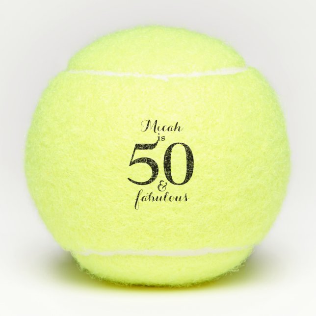 Pelotas De Tenis 50 y Fabuloso baile de tenis personalizado (Anverso)