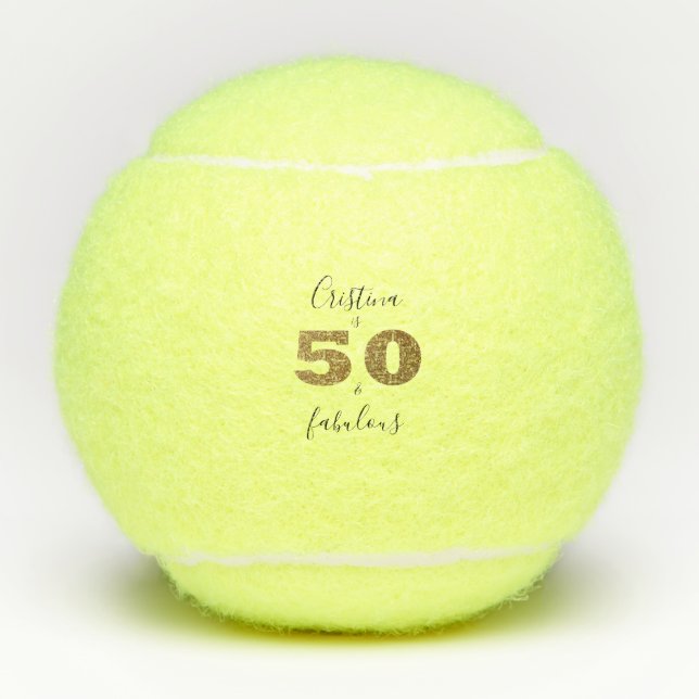 Pelotas De Tenis 50 y Fabuloso Glam Tennis Ball (Anverso)