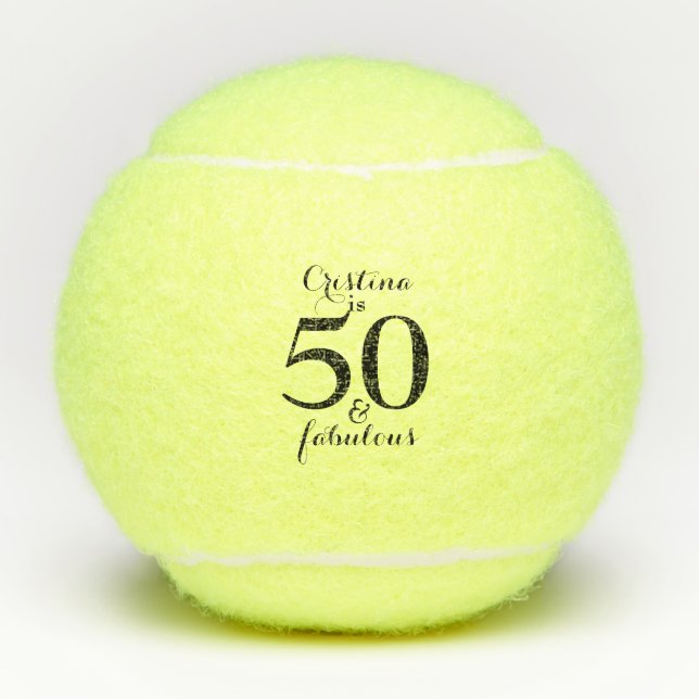 Pelotas De Tenis 50 y una fantástica pista de tenis (Anverso)