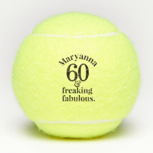 Pelotas De Tenis 60.º Fabuloso Cumpleaños Personalizado Gracioso