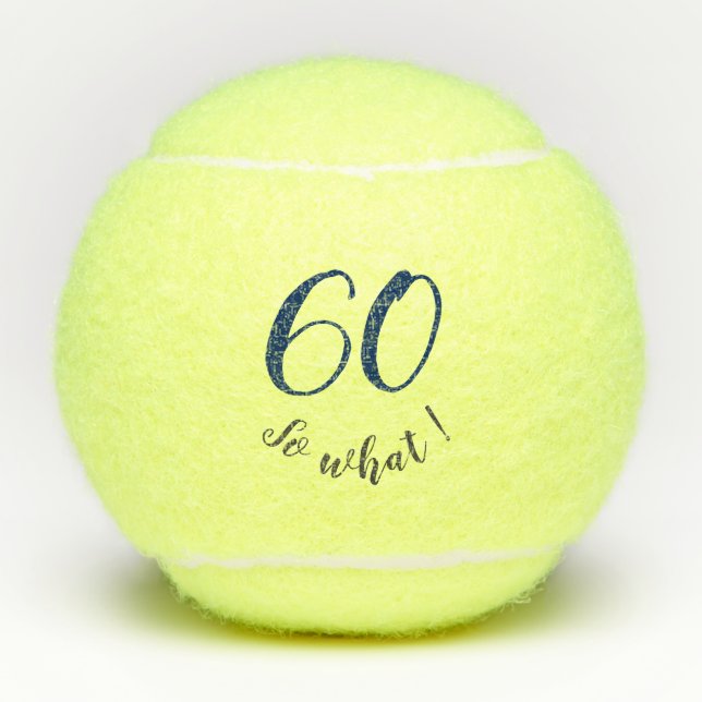 Pelotas De Tenis 60 Años Gracioso Tengo 60 años, qué Motivación (Anverso)
