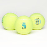Pelotas De Tenis 70.ª Reina de la Corte Funny<br><div class="desc">Bonita y adorable pelota de tenis personalizada de 70 años con nombre y edad personalizados y el dicho "70 y aún reina de la cancha" en morado y negro. Se pueden editar colores y fuentes.</div>