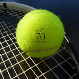 Pelotas De Tenis 70.º guión azul de cumpleaños