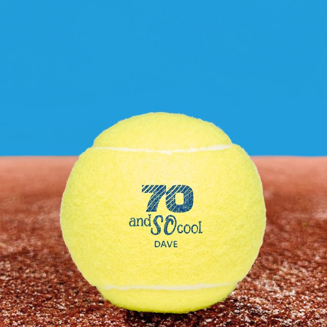Pelotas De Tenis 70th Birthday Gift For Him - Cool Blue Custom (Subido por el creador)