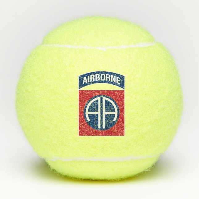 Pelotas De Tenis 82ª División Aérea Insignia Veterano Militar (Anverso)