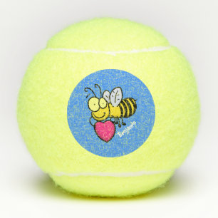 Pelotas De Tenis Abeja graciosa y linda con ilustracion personaliza
