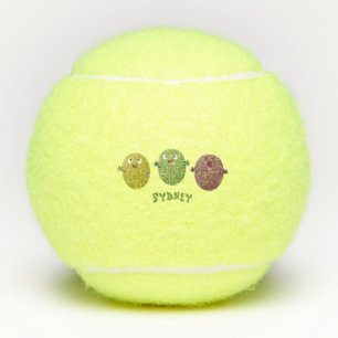Pelotas De Tenis Aceitunas alegres y lindas cantando personalizado