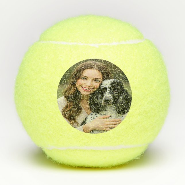 Pelotas De Tenis Add Poddle Photo Personalize Customize (Anverso)
