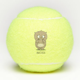 Pelotas De Tenis Afortunadamente adorable personalizado de hámster 