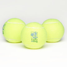 Pelotas de tenis afortunadas del perro (fije de 3)