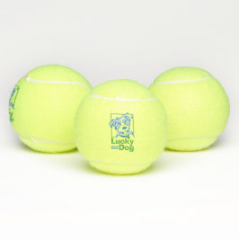 Pelotas de tenis afortunadas del perro (fije de 3)