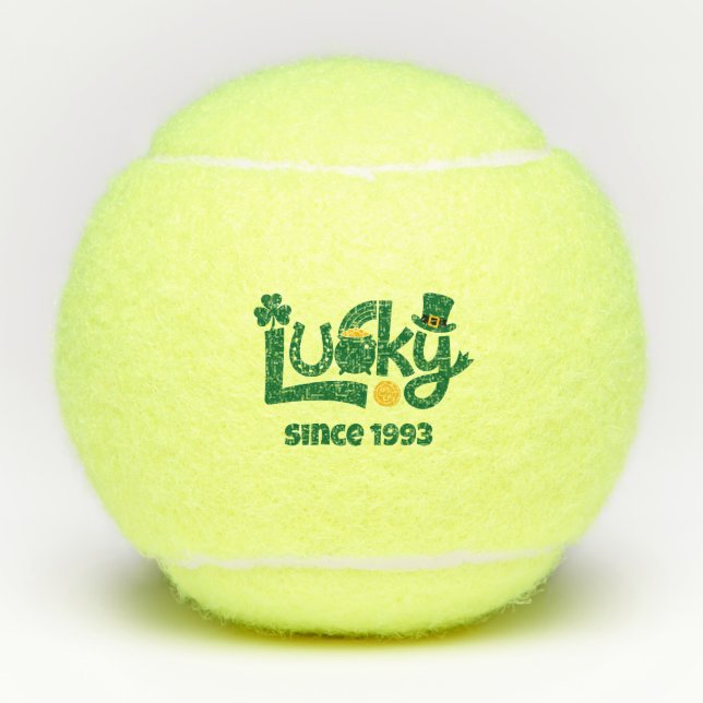 Pelotas De Tenis Afortunado desde el año (Anverso)