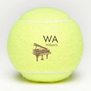 Pelotas De Tenis Agregar letra inicial de monograma nombre texto pi