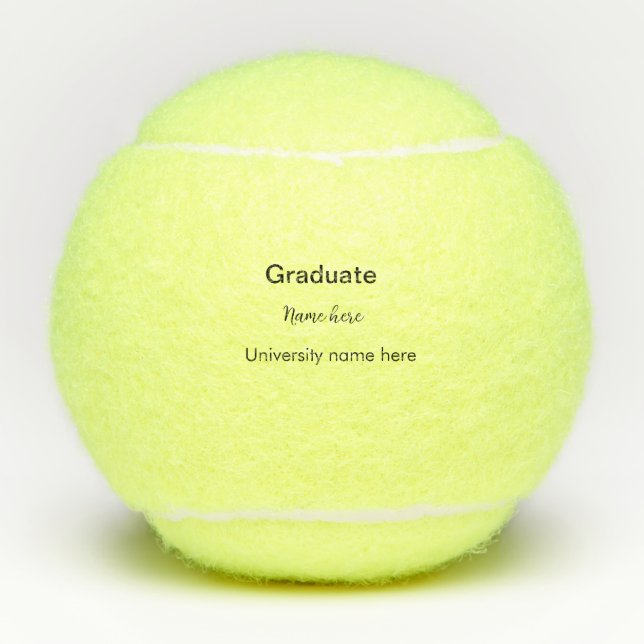 Pelotas De Tenis agregar texto simple graduado agregar nombre escol (Anverso)