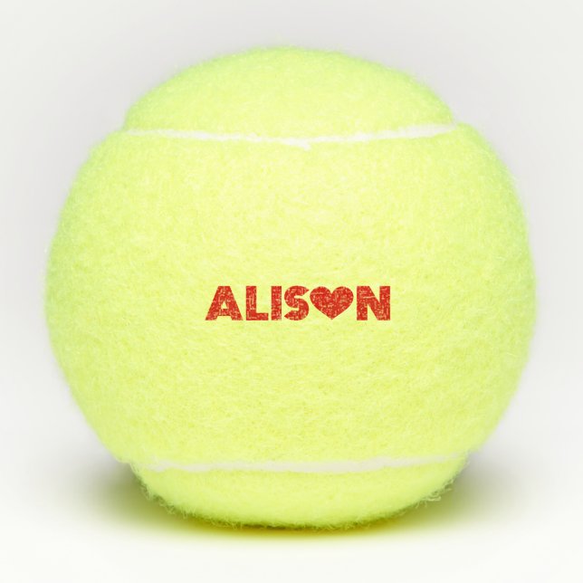 Pelotas De Tenis Alison Love (Anverso)
