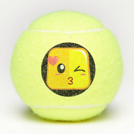 Pelotas De Tenis Amar la Emoji de Kiss Square Face tiene deporte di