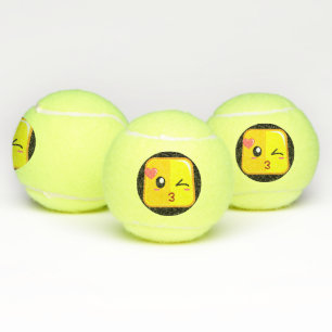 Pelotas De Tenis Amar la Emoji de Kiss Square Face tiene deporte di
